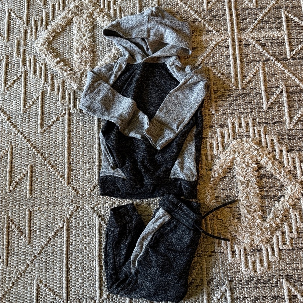 Gray and Black Kids Matching Set